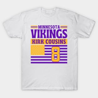 Minnesota Vikings Cousins 8 American Flag Football T-Shirt